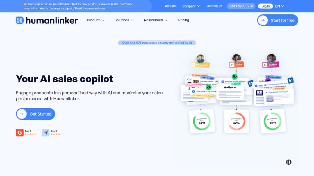 Humanlinker screenshot