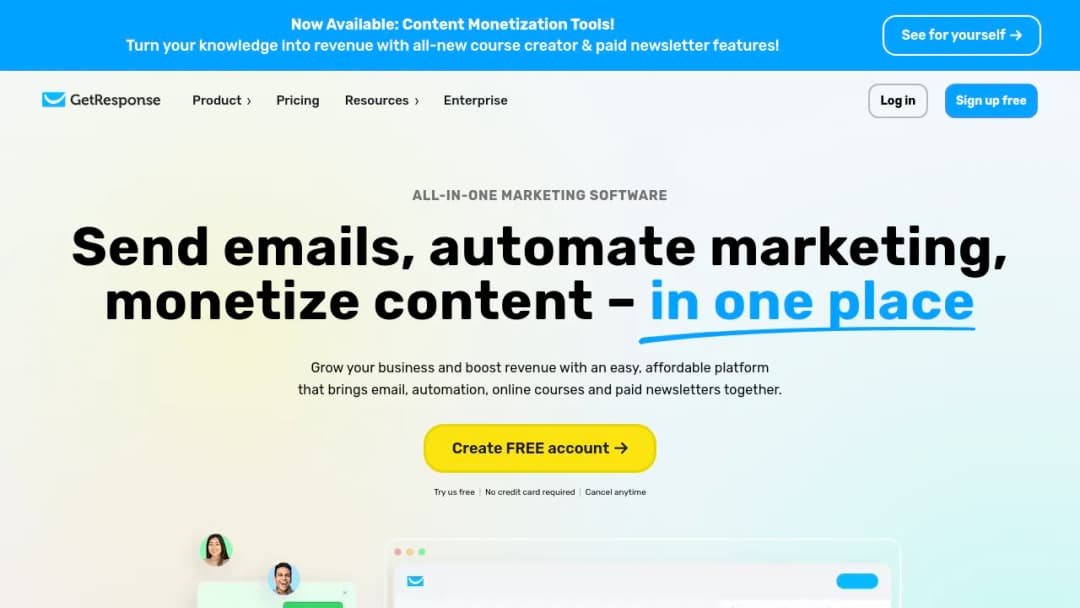 GetResponse screenshot