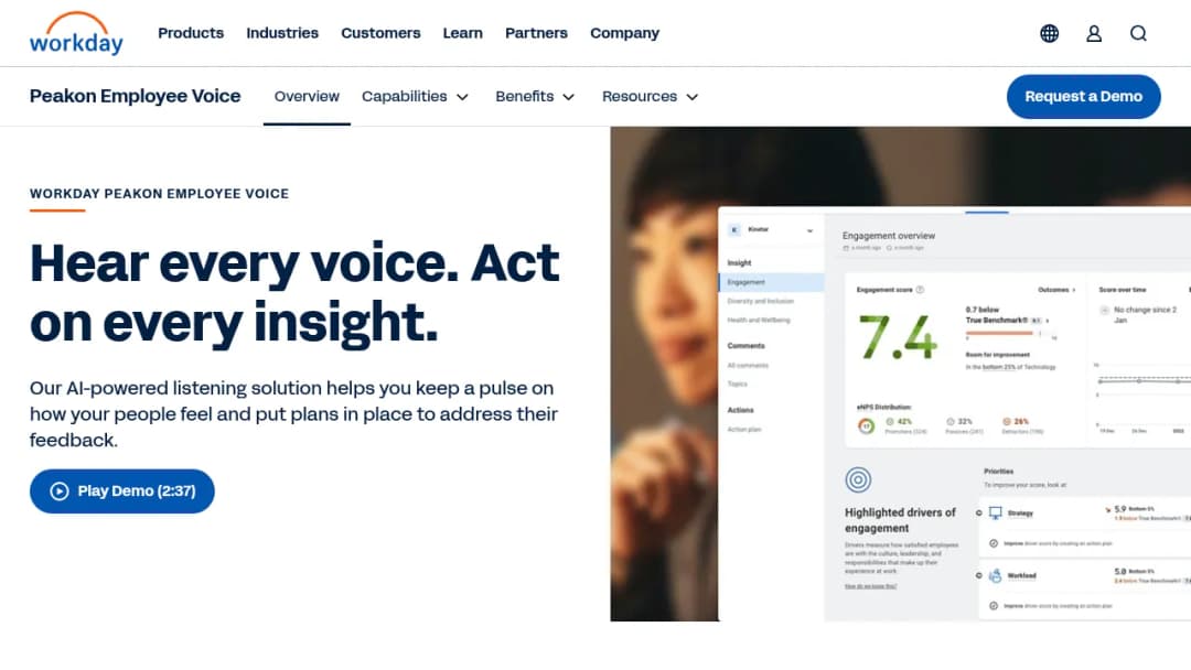 Workday Peakon screenshot