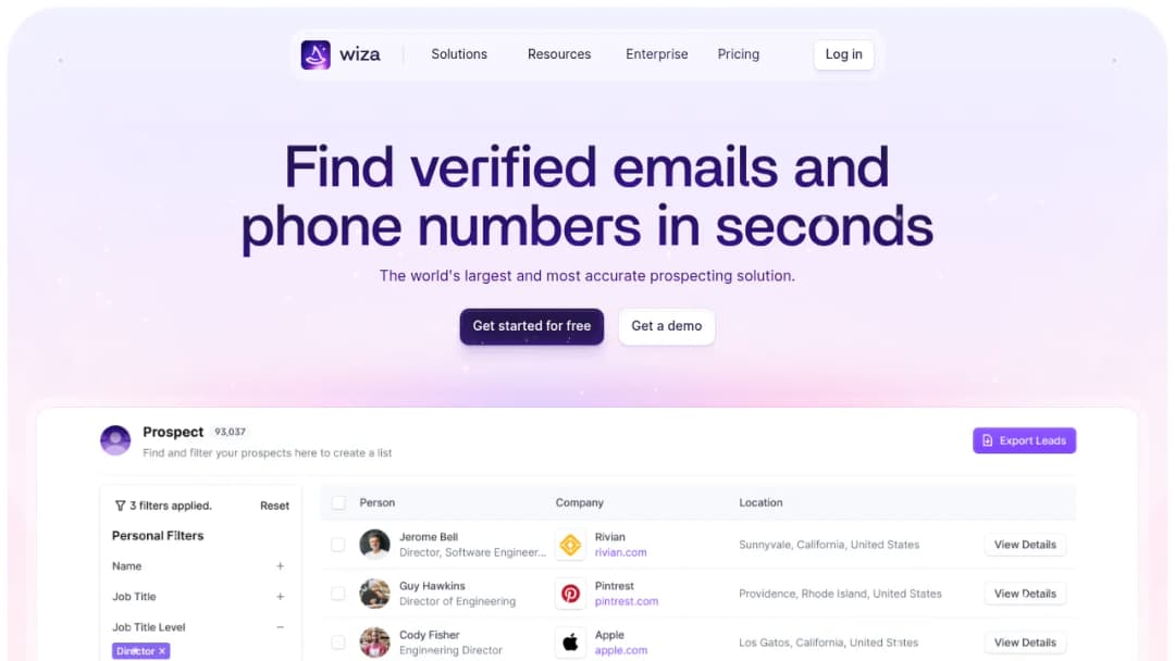 Wiza screenshot