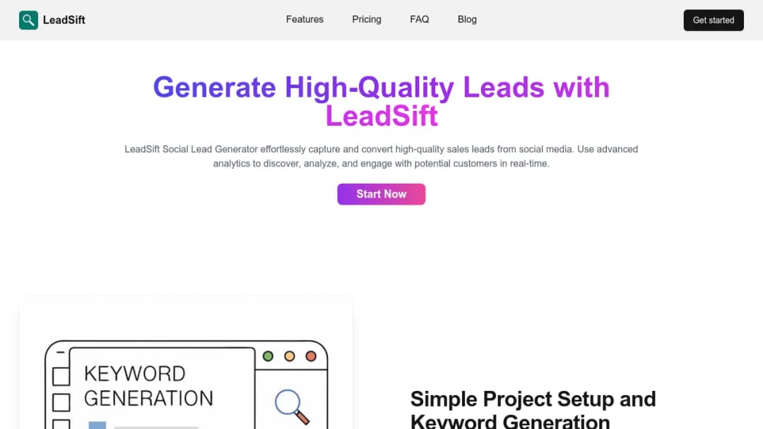 LeadSift screenshot