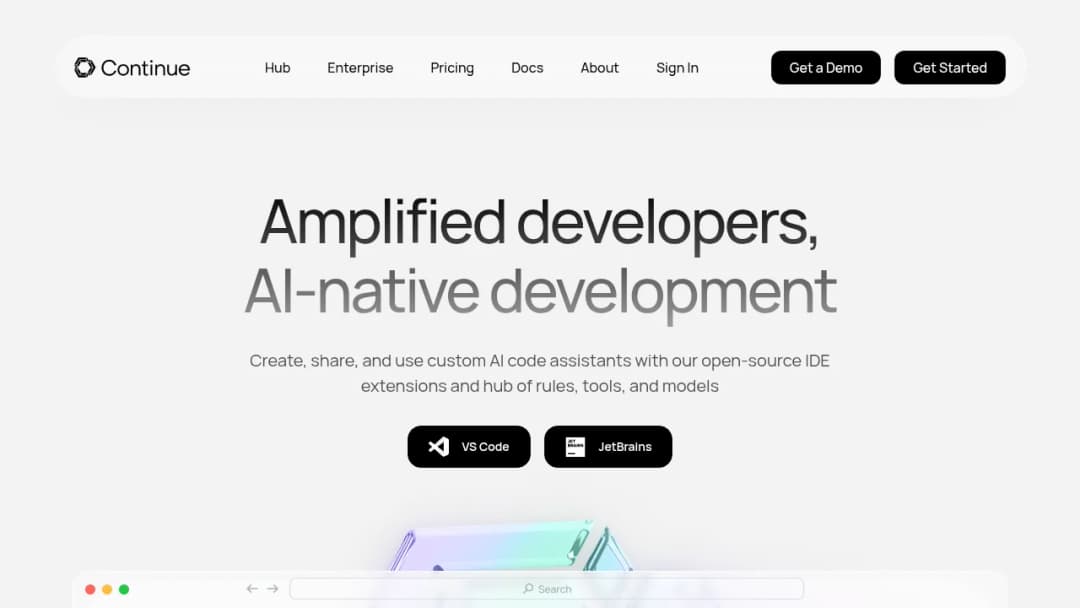 Continue screenshot