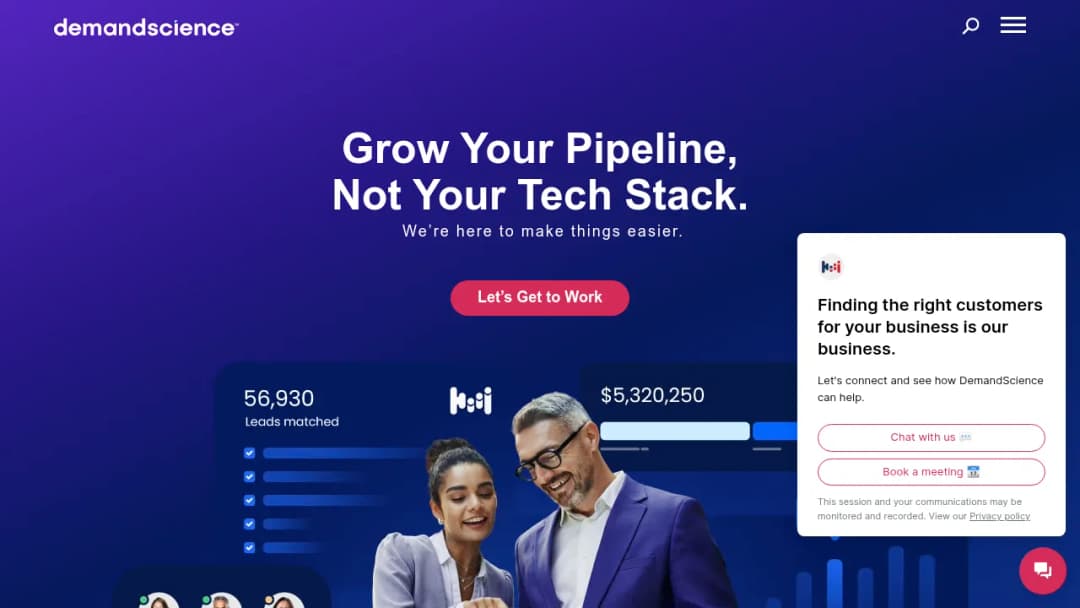 DemandScience screenshot