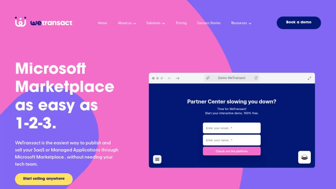 WeTransact screenshot