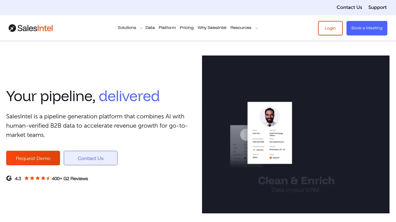 SalesIntel screenshot