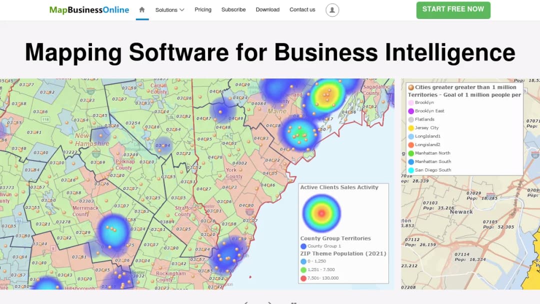 MapBusinessOnline screenshot