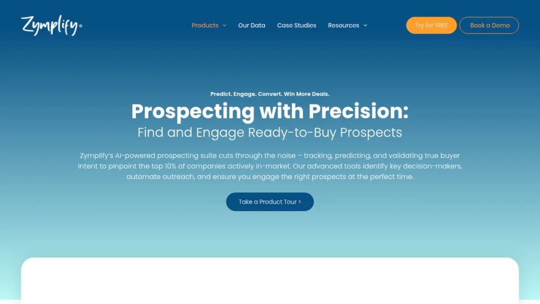 Zymplify Prospecting screenshot