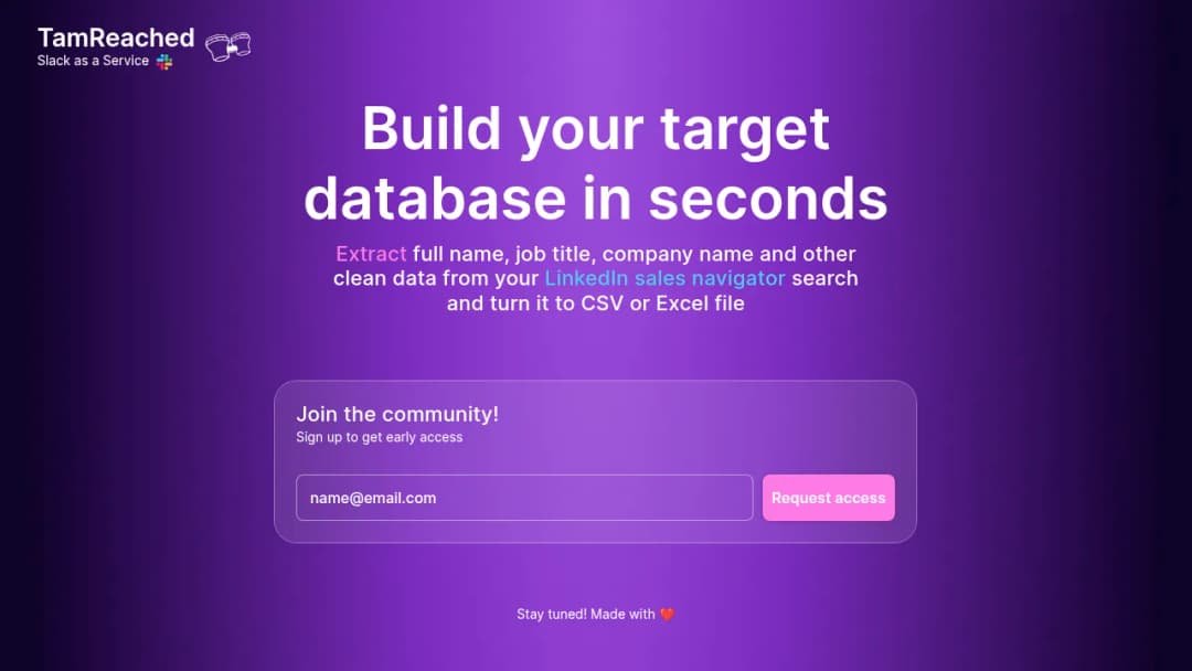 TamReached screenshot