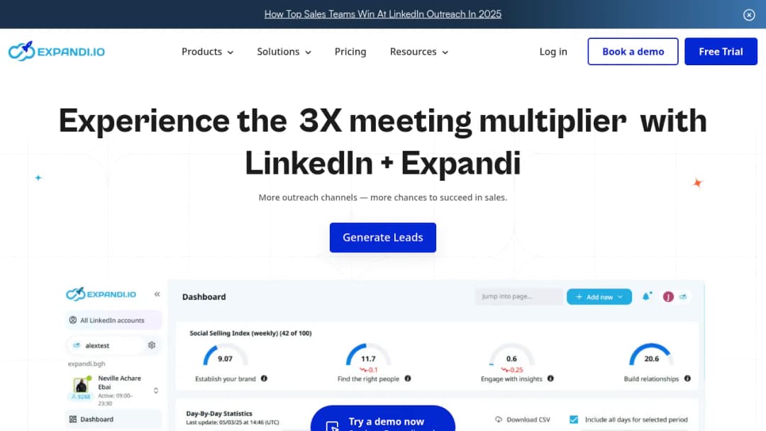 Expandi.io screenshot