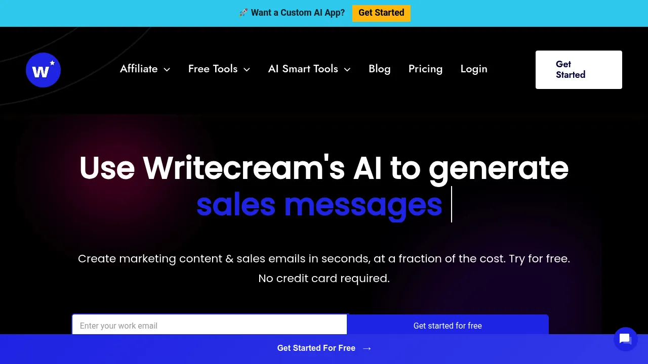 Writecream screenshot
