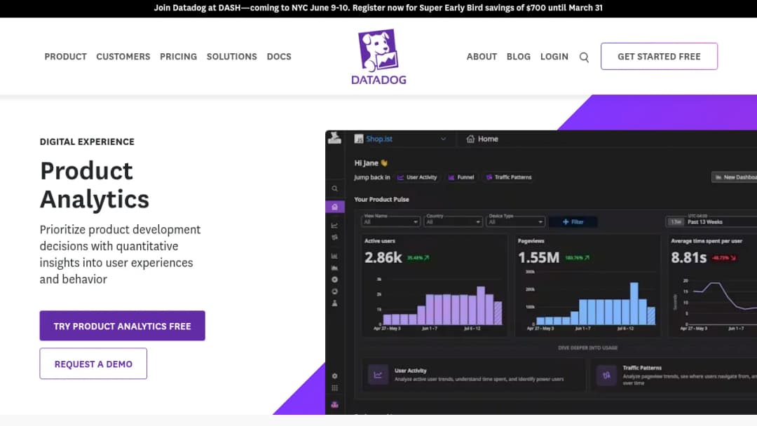 Datadog Product Analytics screenshot