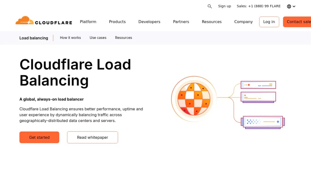 Cloudflare Load Balancing screenshot
