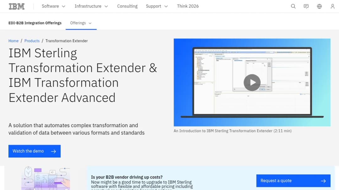 IBM Transformation Extender screenshot