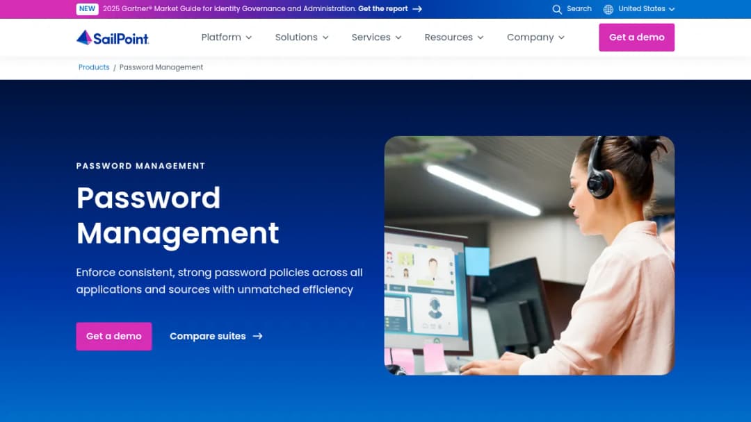 SailPoint Password Management screenshot