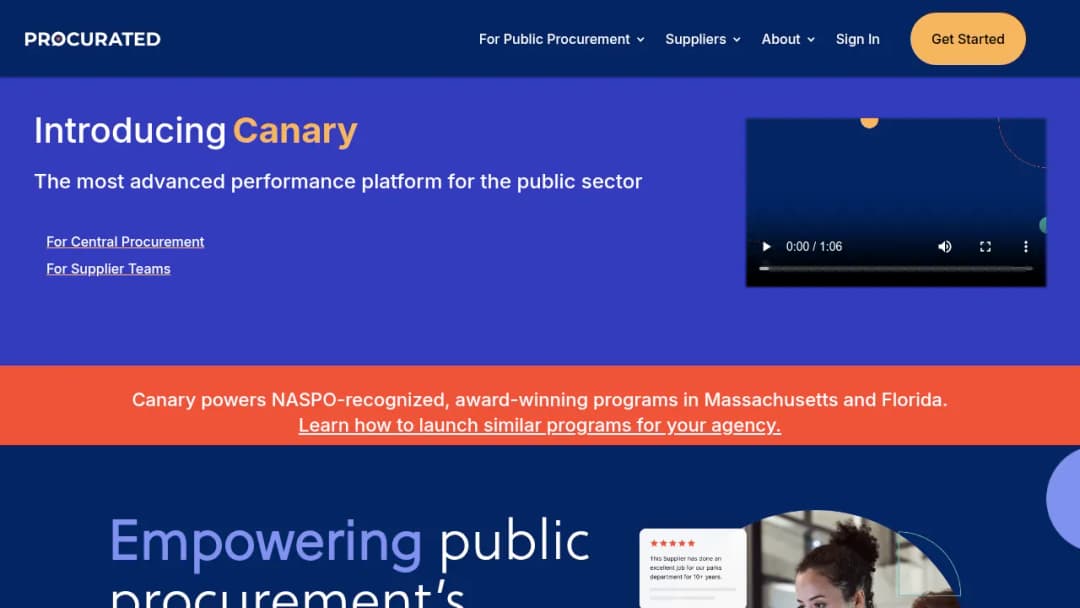 Procurated screenshot