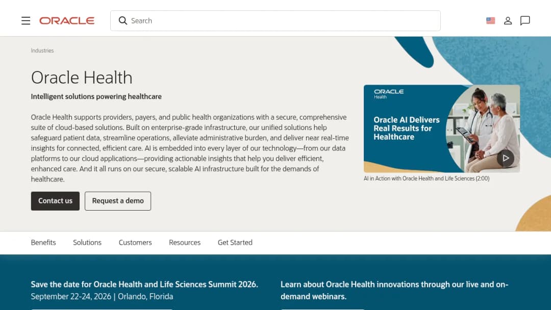 Oracle Health screenshot