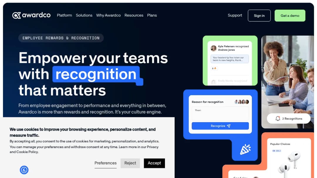 Awardco screenshot
