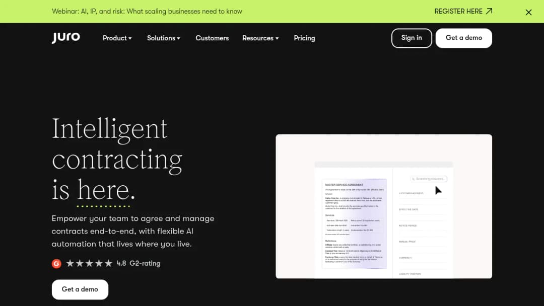 Juro screenshot
