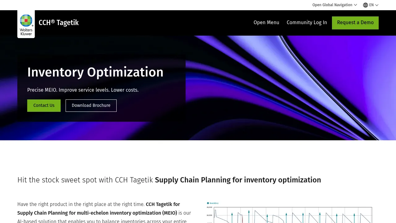 Wolters Kluwer CCH Tagetik: Inventory Optimization screenshot