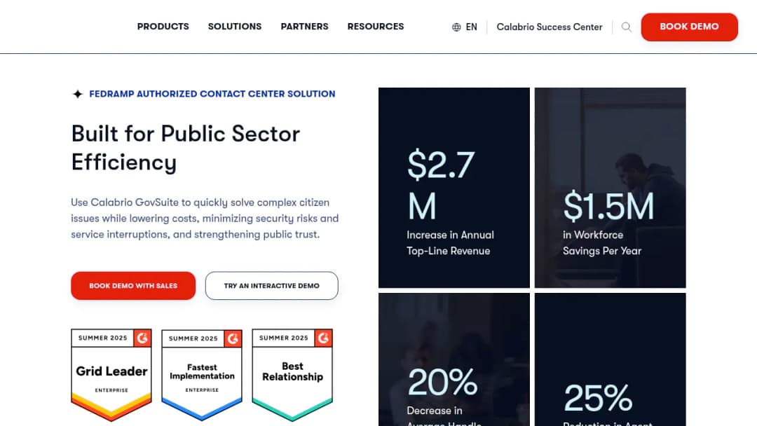Calabrio GovSuite screenshot