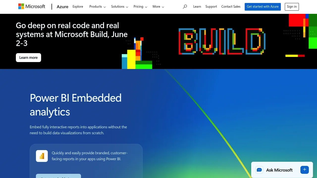 Power BI Embedded screenshot