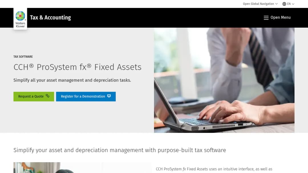 Wolters Kluwer CCH® ProSystem fx® Fixed Assets screenshot