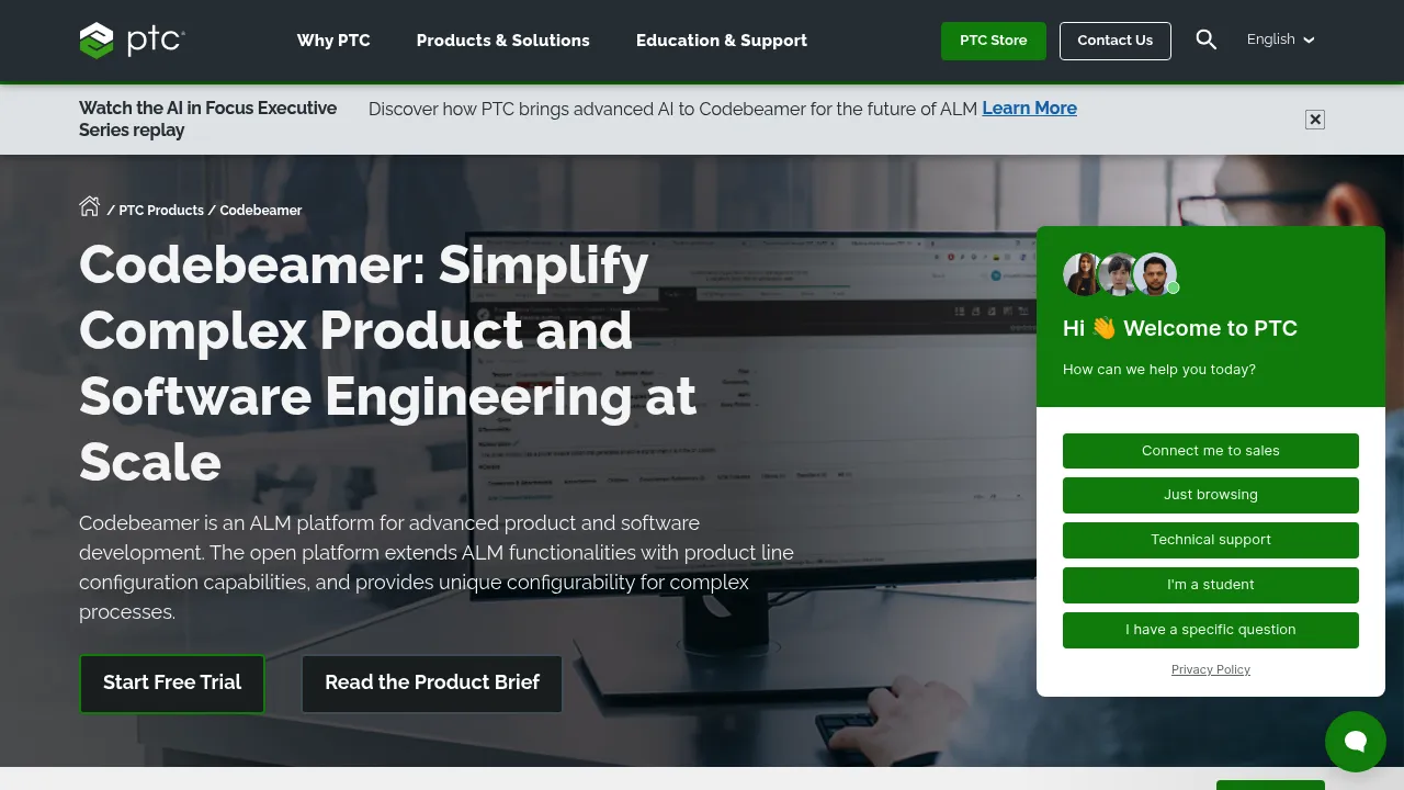 PTC Codebeamer screenshot