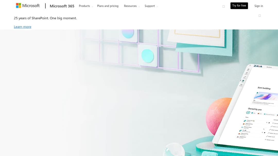 Microsoft SharePoint screenshot