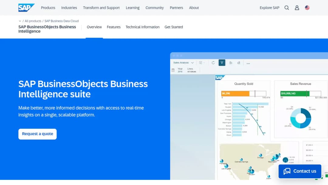 SAP BusinessObjects Business Intelligence screenshot