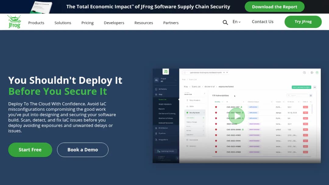 JFrog Infrastructure as Code screenshot