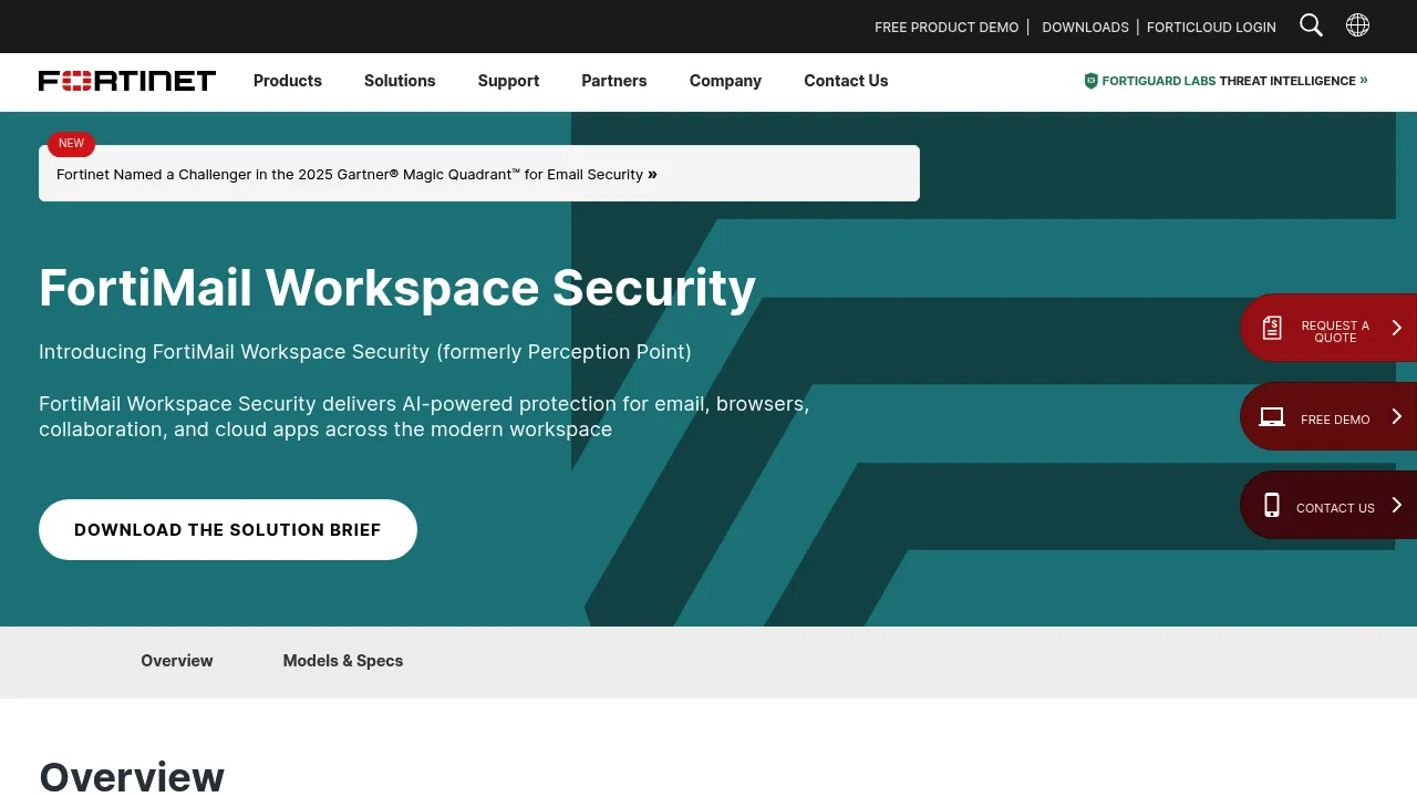 Fortinet Workspace Security screenshot