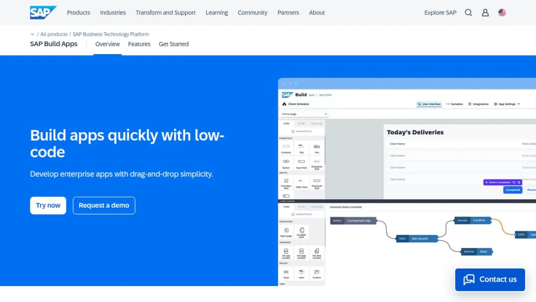 SAP Build Apps screenshot
