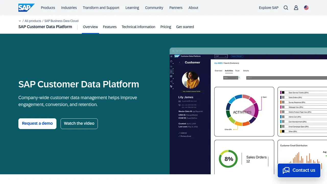 SAP Customer Data Platform screenshot