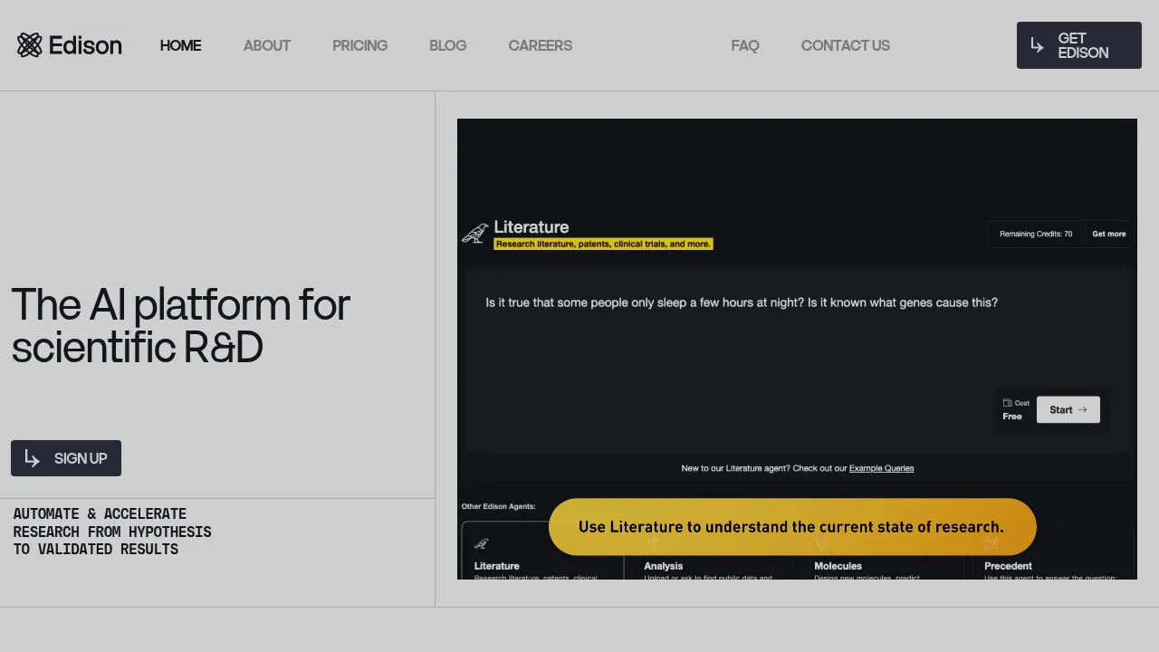 Edison Scientific screenshot