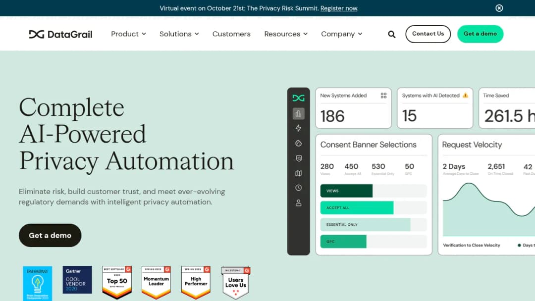DataGrail screenshot