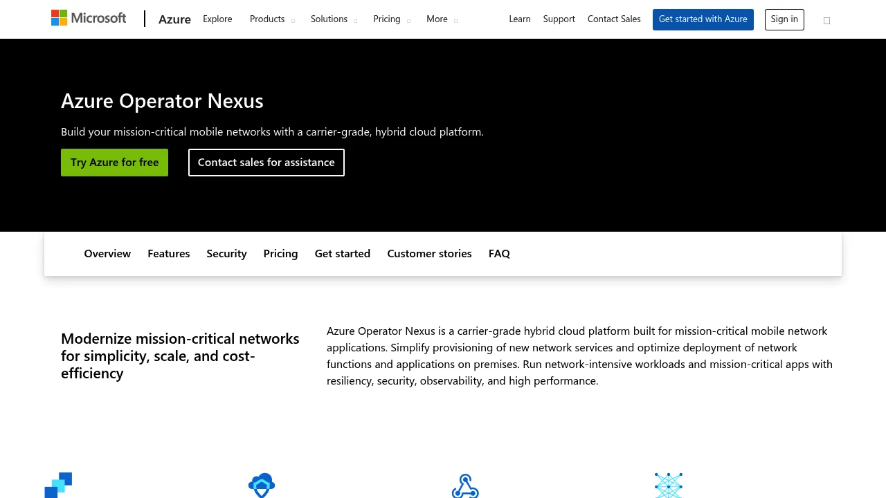 Azure Operator Nexus screenshot