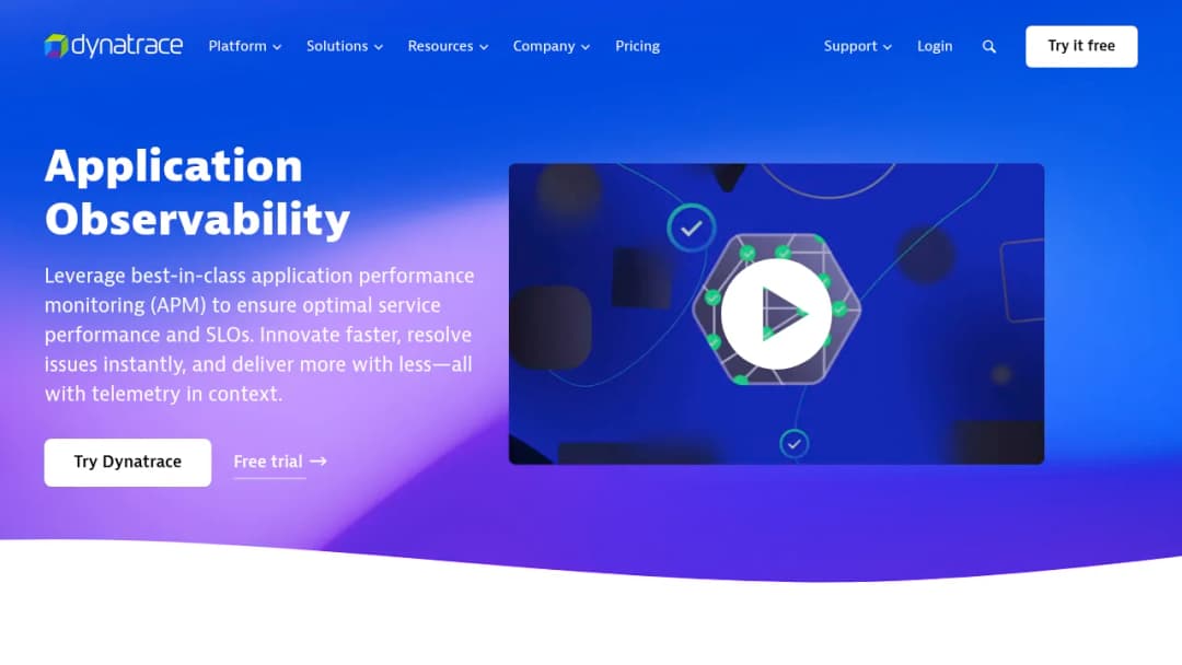 Dynatrace Application Observability screenshot