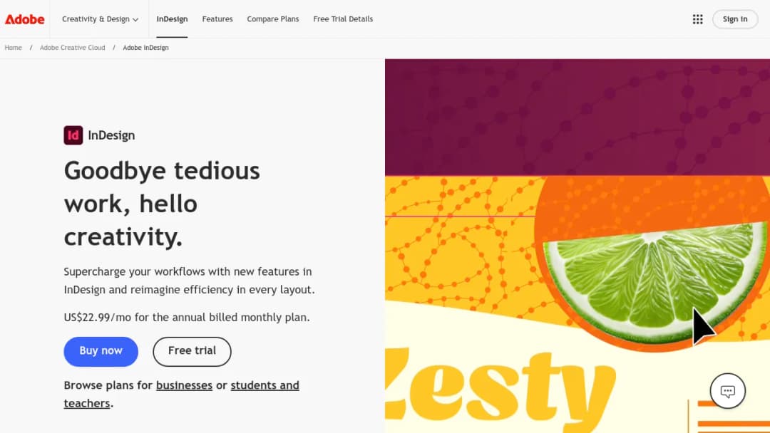 Adobe InDesign screenshot