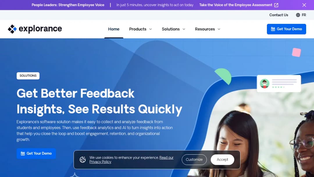 Explorance screenshot