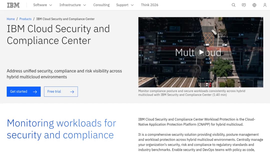 IBM Security and Compliance Center screenshot