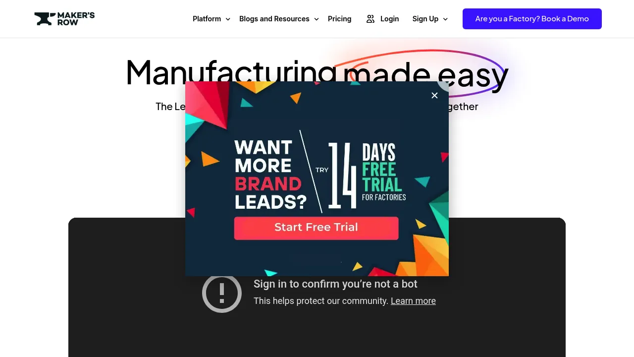Maker's Row screenshot