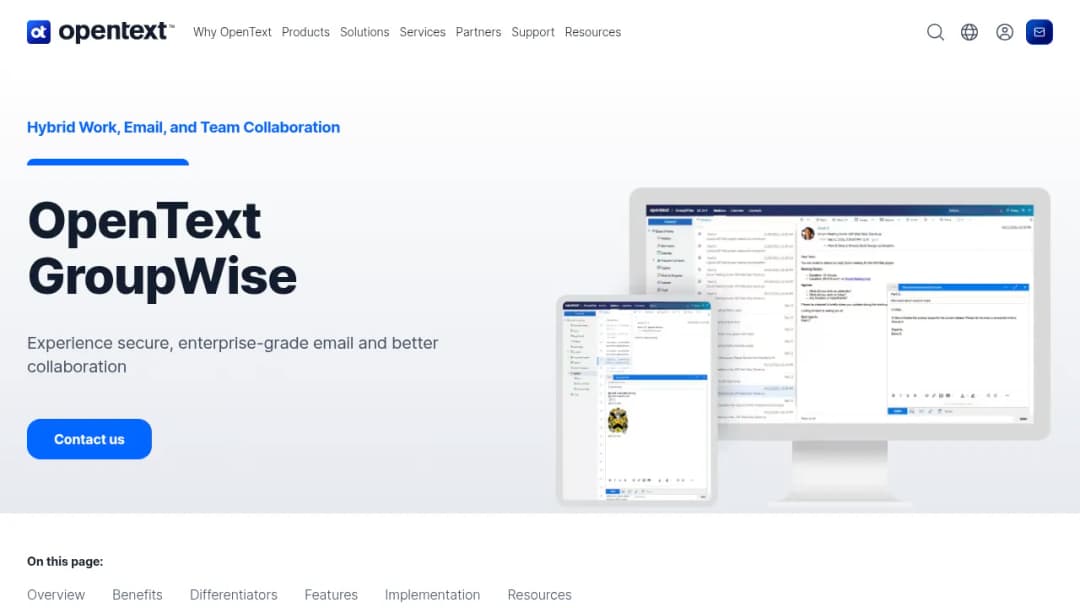 OpenText GroupWise screenshot