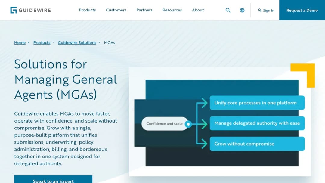 Guidewire Managing General Agents screenshot