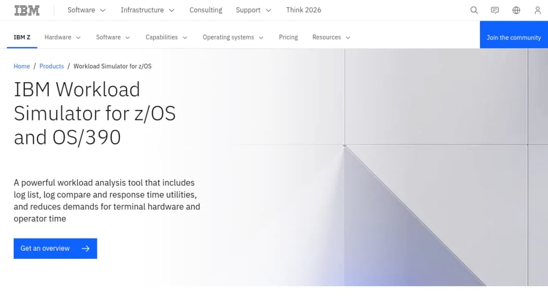 IBM Workload Simulator for Zos screenshot