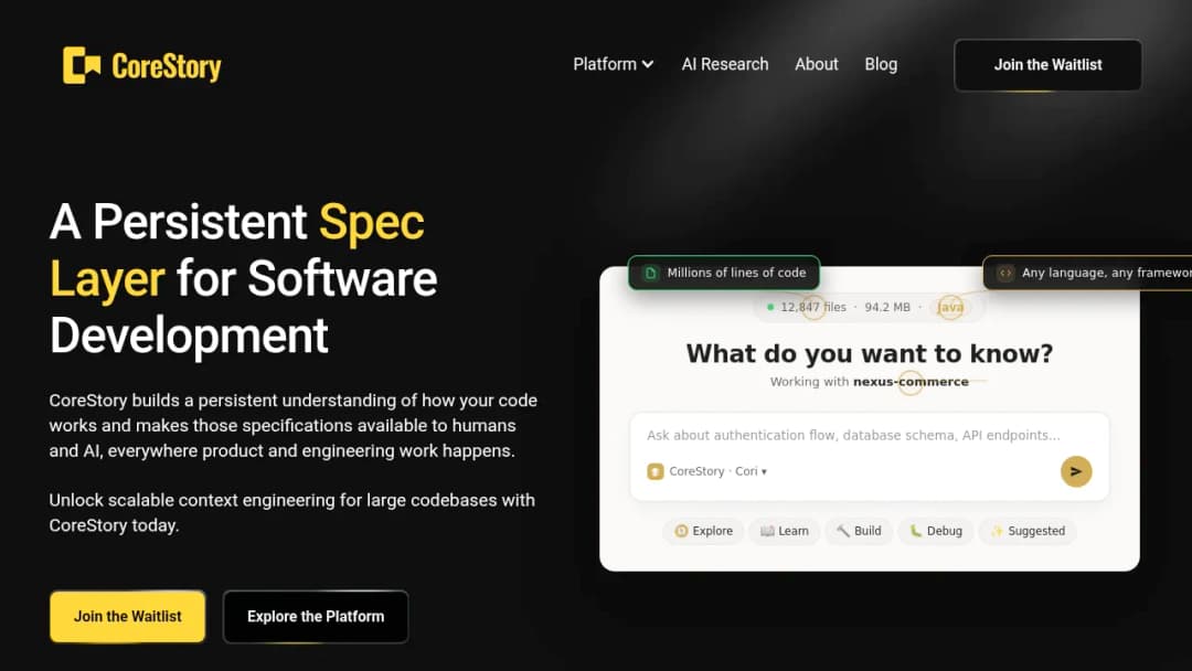 CoreStory screenshot