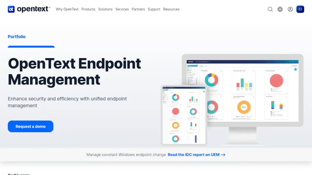 OpenText Endpoint Management screenshot