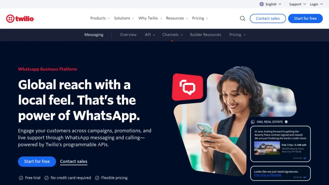 Twilio WhatsApp screenshot