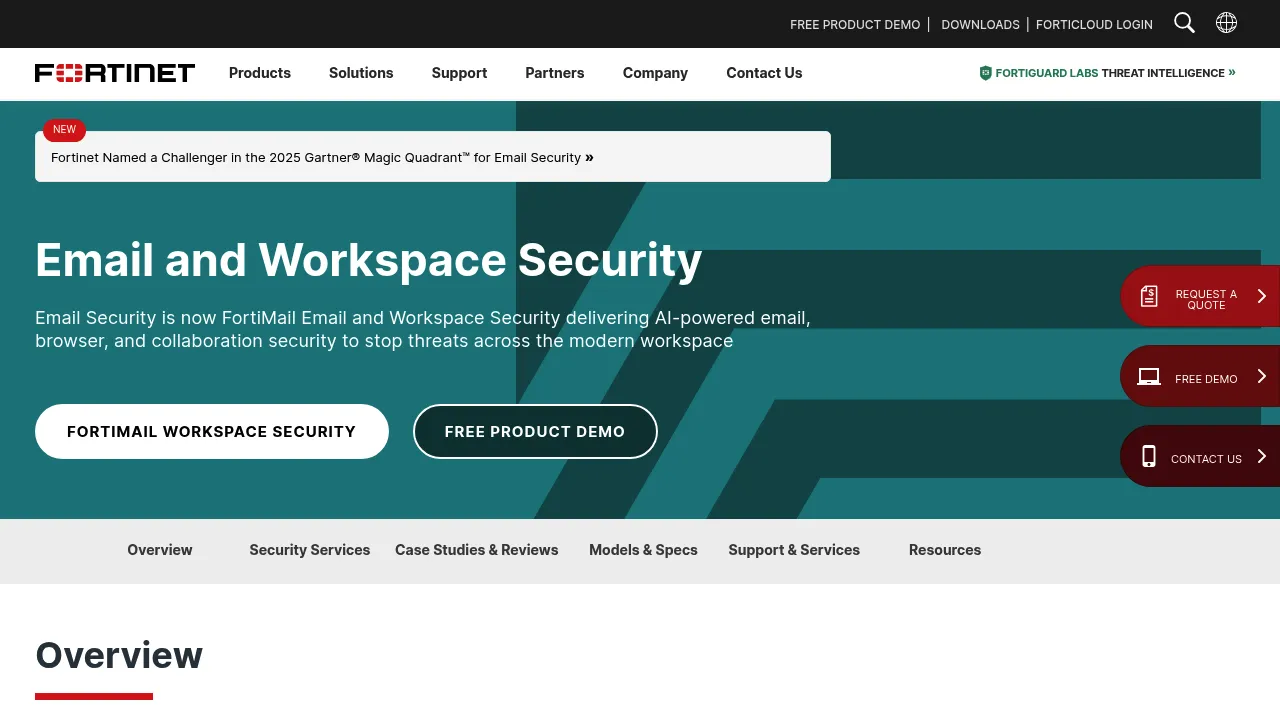 Fortinet Email Security screenshot