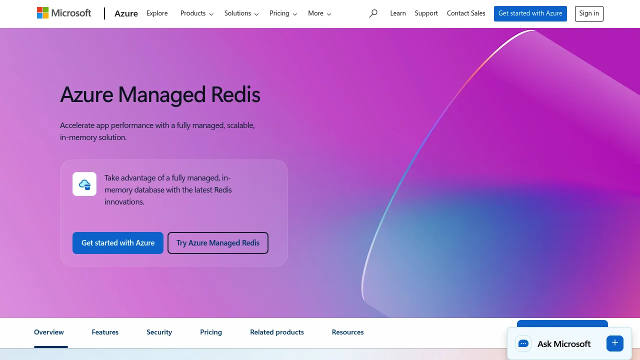 Azure Managed Redis screenshot