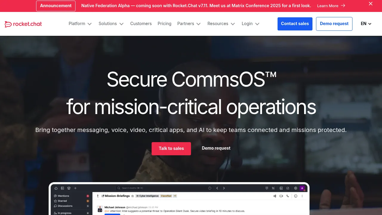Rocket Chat screenshot